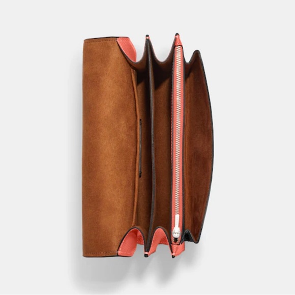 Coach 91019 Klare Crossbody In Signature Canvas IN Khaki Tangerine - Picture 4 of 5